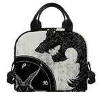 Black Demon Wolf Print Insulated Lunch Bag