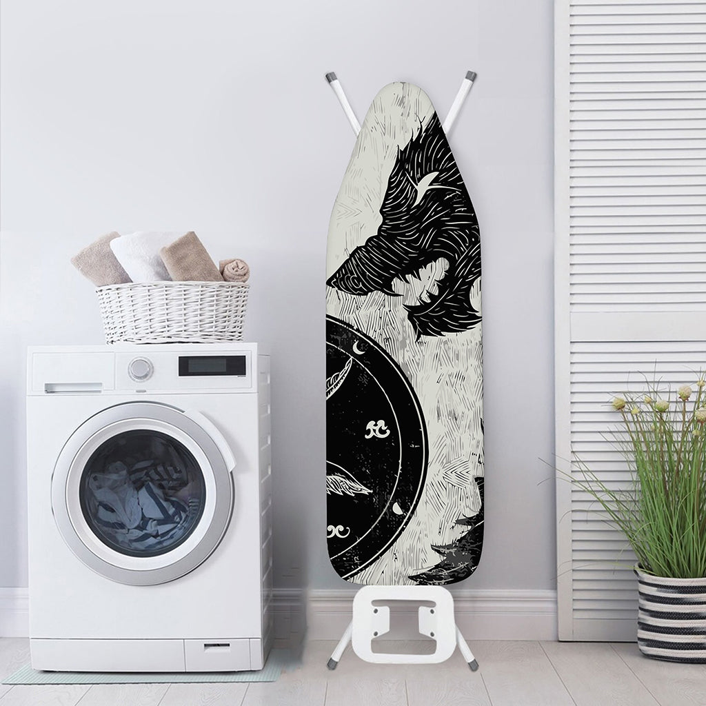 Black Demon Wolf Print Ironing Board Cover