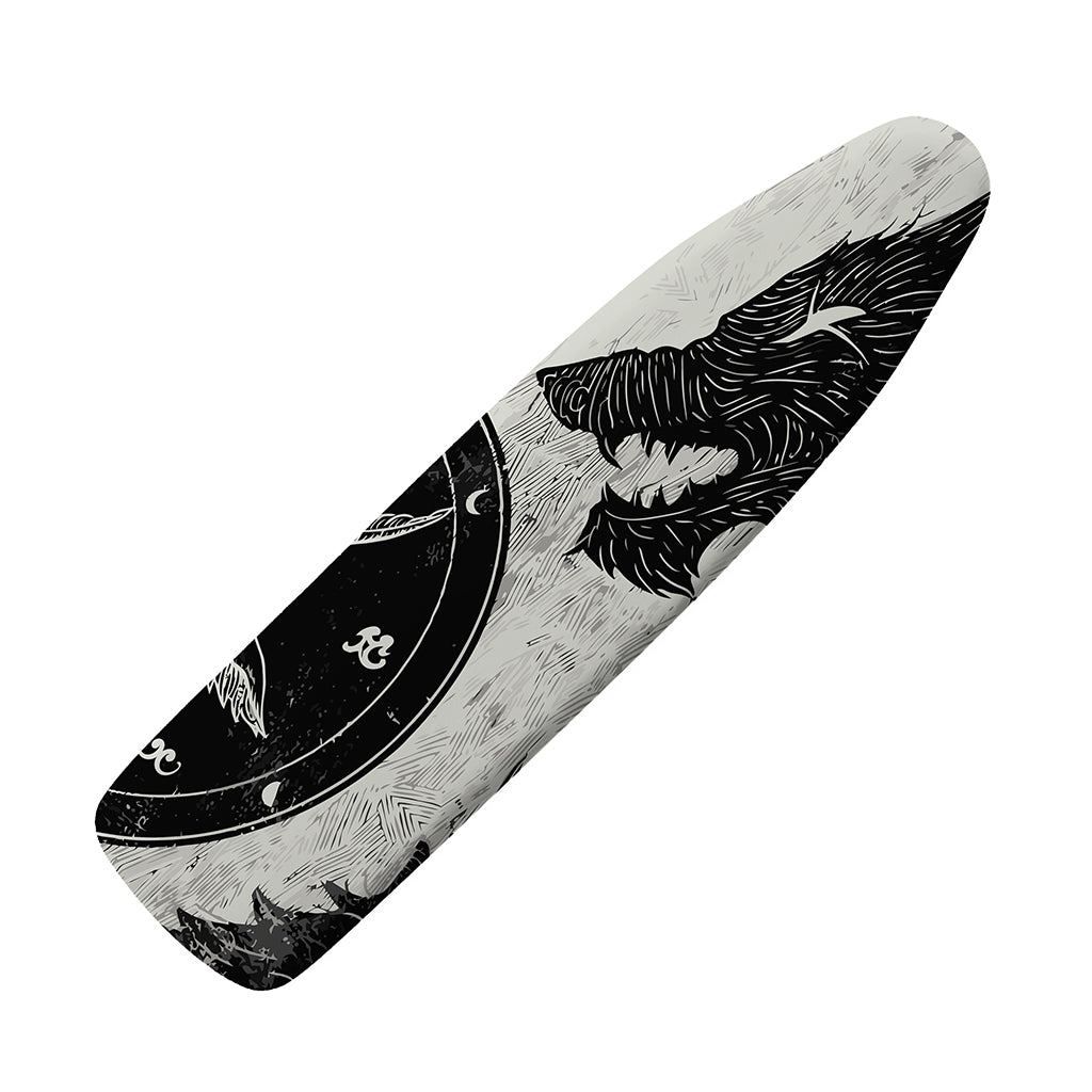 Black Demon Wolf Print Ironing Board Cover