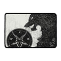Black Demon Wolf Print Kitchen Mat