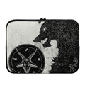 Black Demon Wolf Print Laptop Sleeve
