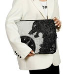 Black Demon Wolf Print Laptop Sleeve