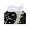Black Demon Wolf Print Leather Tissue Box Cover
