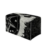 Black Demon Wolf Print Leather Tissue Box Cover