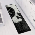 Black Demon Wolf Print Long Kitchen Mat