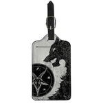 Black Demon Wolf Print Luggage Tag
