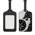 Black Demon Wolf Print Luggage Tag