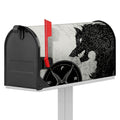 Black Demon Wolf Print Mailbox Cover