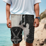 Black Demon Wolf Print Men's Cargo Shorts
