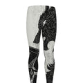 Black Demon Wolf Print Men's Leggings