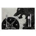 Black Demon Wolf Print Placemat