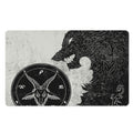Black Demon Wolf Print Polyester Doormat