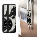 Black Demon Wolf Print Refrigerator Handle Covers