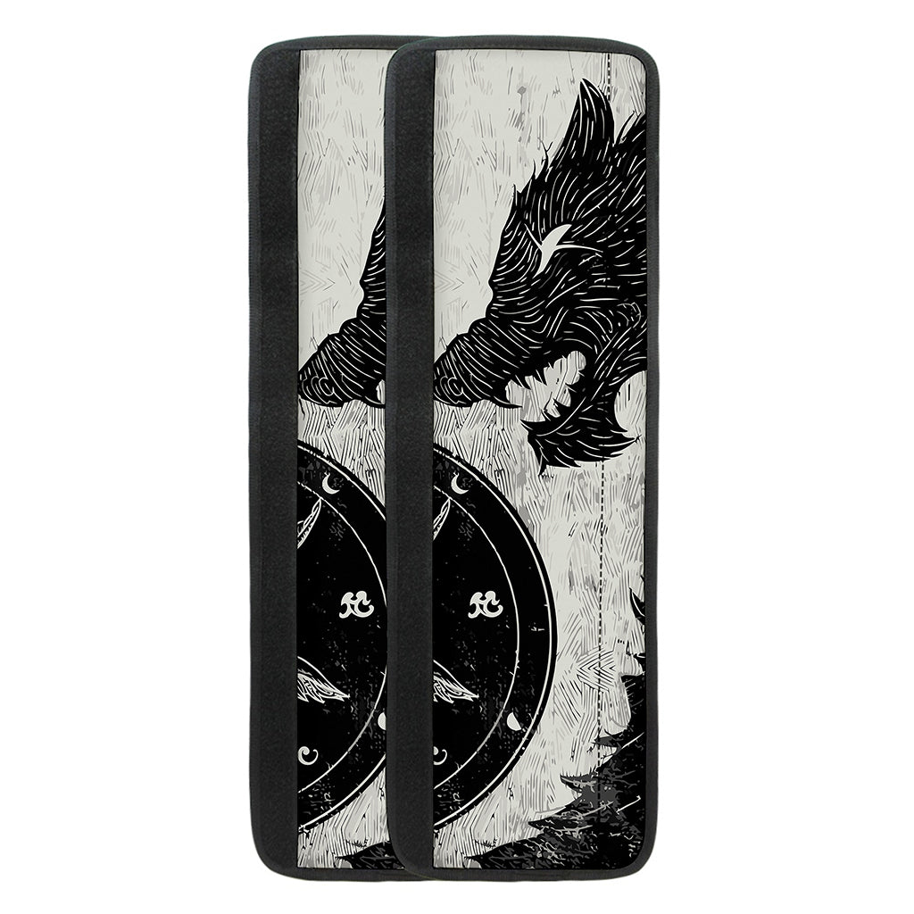 Black Demon Wolf Print Refrigerator Handle Covers