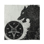 Black Demon Wolf Print Silk Bandana