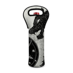 Black Demon Wolf Print Single Neoprene Wine Tote