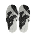 Black Demon Wolf Print Slippers
