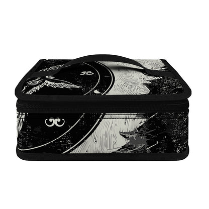 Black Demon Wolf Print Small Lunch Bag