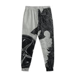 Black Demon Wolf Print Sweatpants