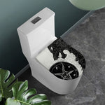 Black Demon Wolf Print Toilet Lid Cover