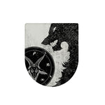 Black Demon Wolf Print Toilet Lid Cover