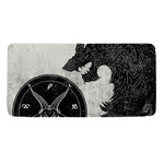 Black Demon Wolf Print Towel