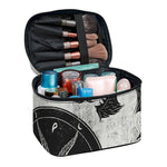 Black Demon Wolf Print Travel Makeup Bag