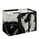 Black Demon Wolf Print Utility Tote Bag