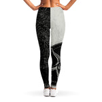 Black Demon Wolf Print Women's Leggings