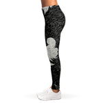 Black Demon Wolf Print Women's Leggings