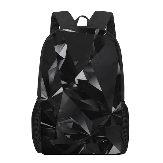 Black Diamond Print 17 Inch Backpack