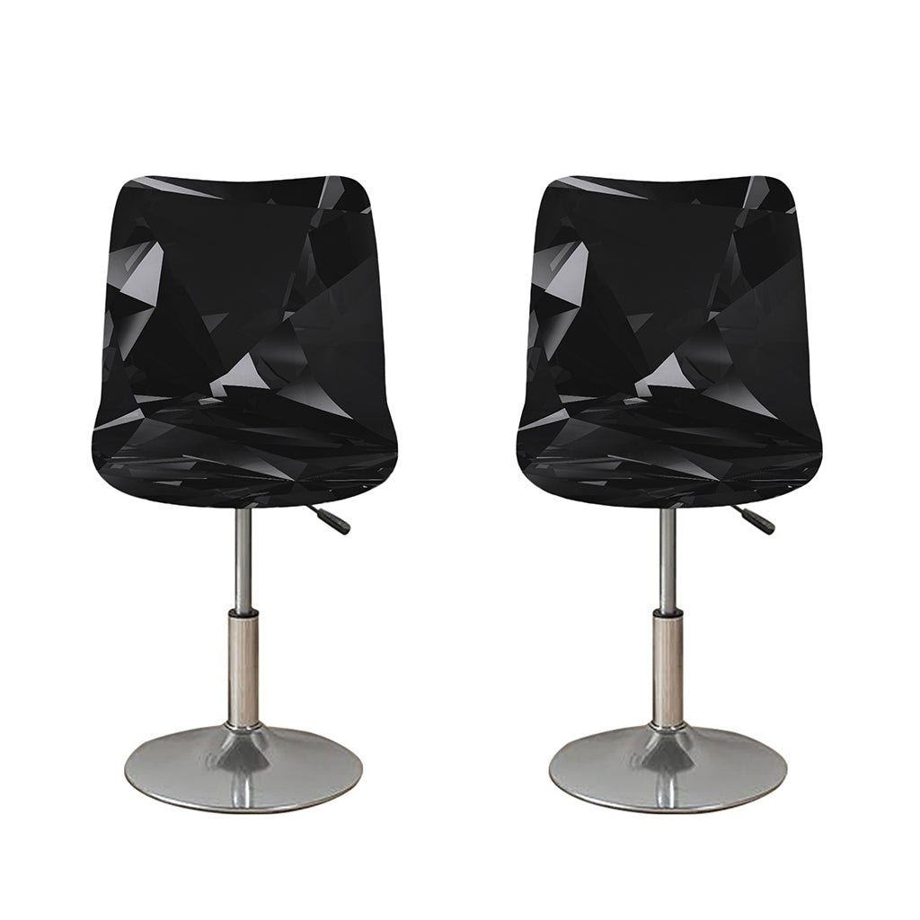 Black Diamond Print Bar Stool Covers