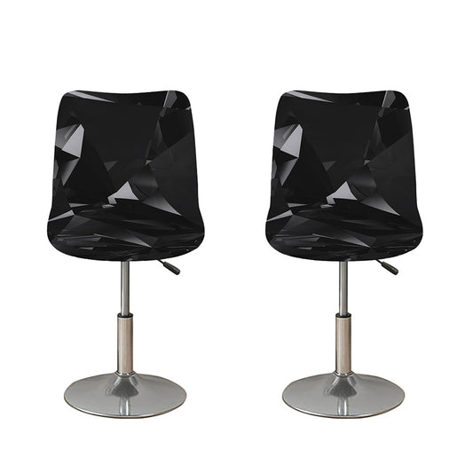 Black Diamond Print Bar Stool Covers