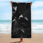 Black Diamond Print Beach Towel