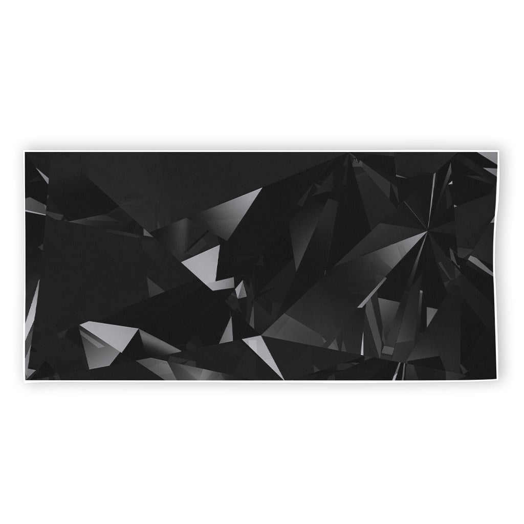 Black Diamond Print Beach Towel
