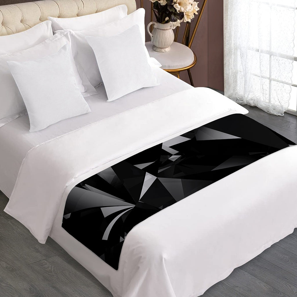 Black Diamond Print Bed Runner