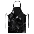 Black Diamond Print Bib Apron With Pocket