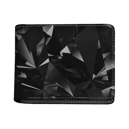 Black Diamond Print Bifold Wallet
