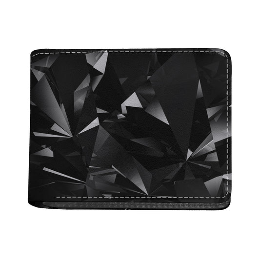 Black Diamond Print Bifold Wallet