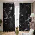 Black Diamond Print Dimout Pencil Pleat Curtains