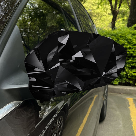 Black Diamond Print Car Side Mirror Covers
