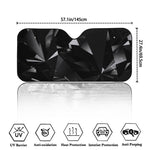 Black Diamond Print Car Windshield Sun Shade