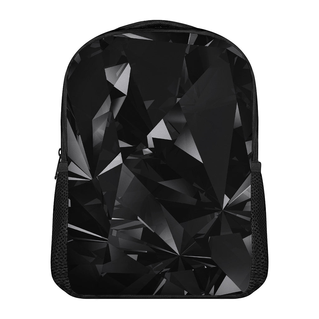 Black Diamond Print Casual Backpack