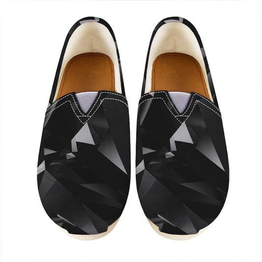 Black Diamond Print Casual Shoes