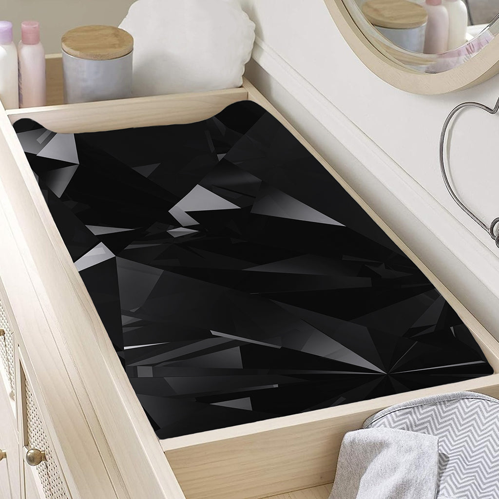 Black Diamond Print Changing Pad Cover