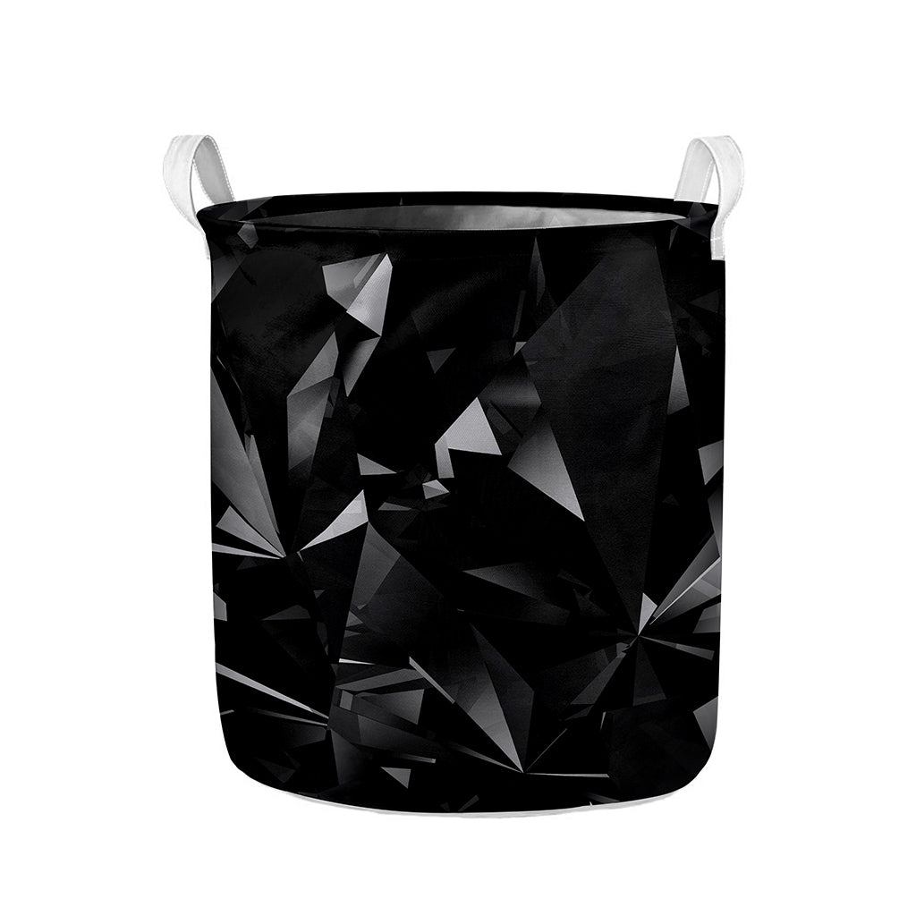 Black Diamond Print Collapsible Laundry Basket