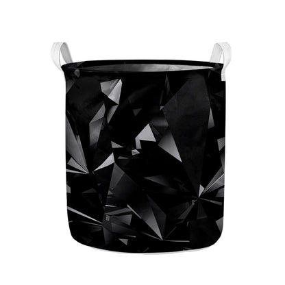 Black Diamond Print Collapsible Laundry Basket