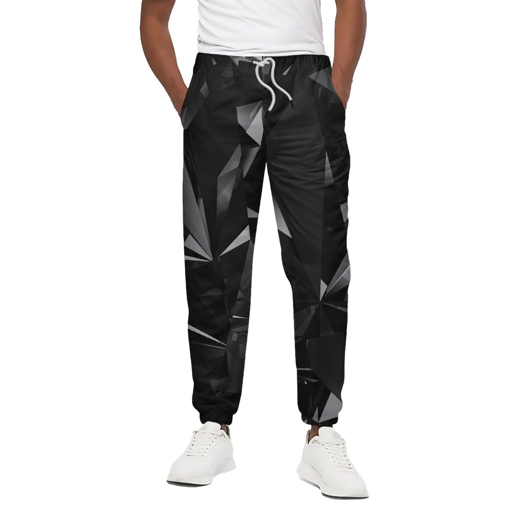 Black Diamond Print Cotton Pants