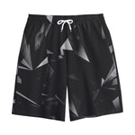 Black Diamond Print Cotton Shorts