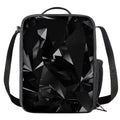 Black Diamond Print Crossbody Lunch Bag